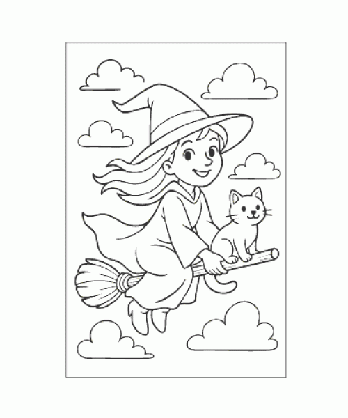 Ausmalbild Zauberei 002