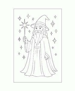 Ausmalbild Zauberei 004