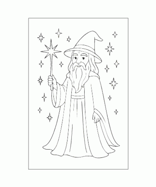 Ausmalbild Zauberei 004