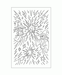 Ausmalbild Zauberei 007