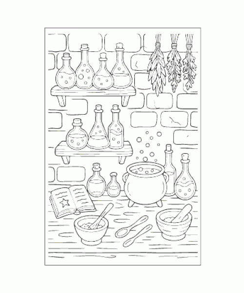 Ausmalbild Zauberei 008