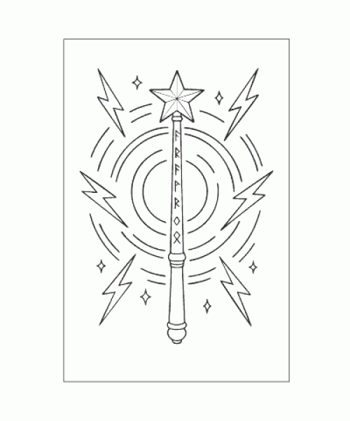 Ausmalbild Zauberei 014