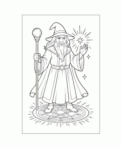 Ausmalbild Zauberei 017
