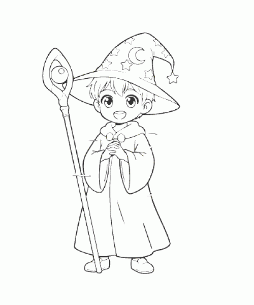 Ausmalbild Zauberei 021