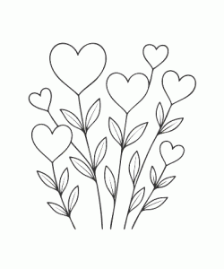 Ausmalbild Herz 018