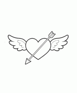 Ausmalbild Herz 025