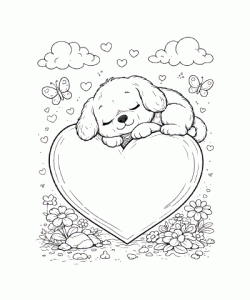 Ausmalbild Herz 030