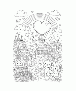 Ausmalbild Herz 033
