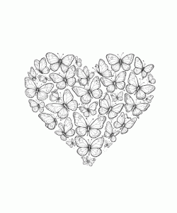 Ausmalbild Herz 036