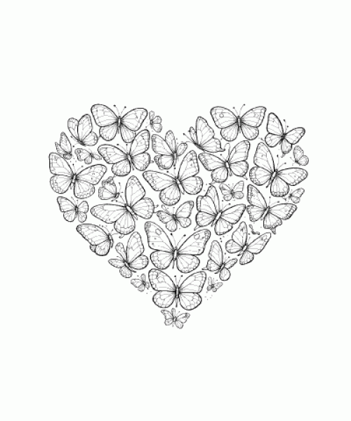 Ausmalbild Herz 036