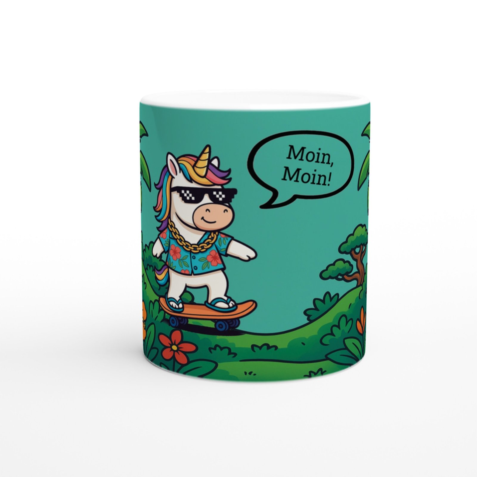 Tasse skatendes Einhorn – Bild 2
