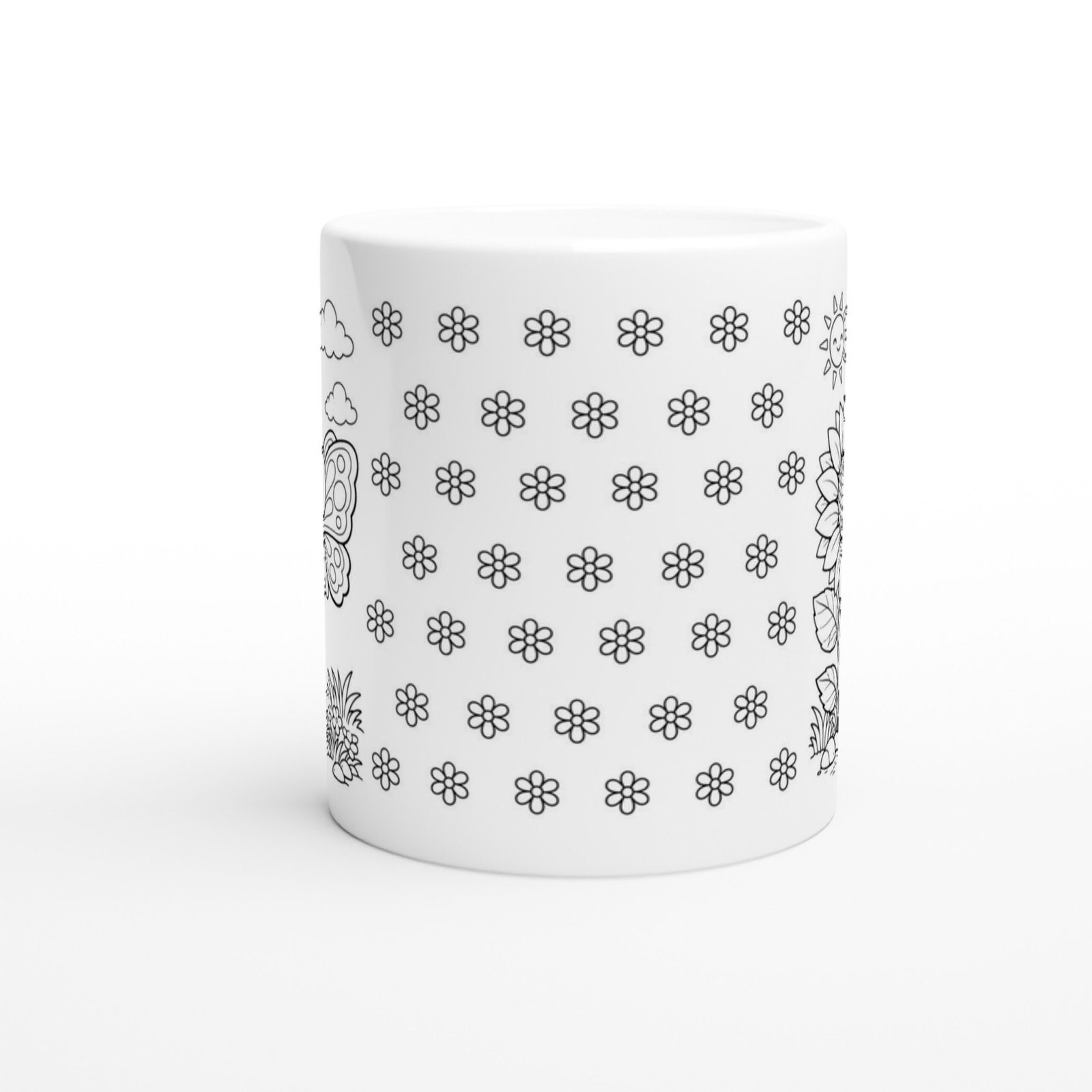 Ausmalbare Tasse Schmetterling – Bild 3