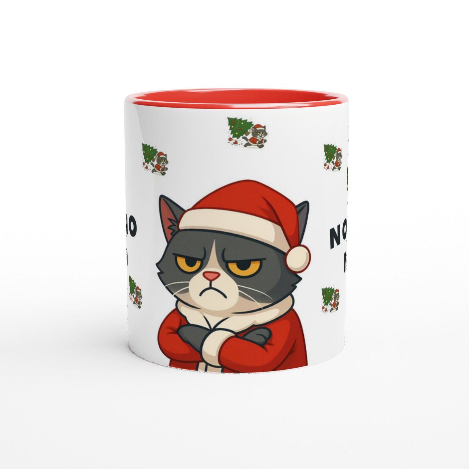 Tasse Grumpy Weihnachtskatze – Bild 3