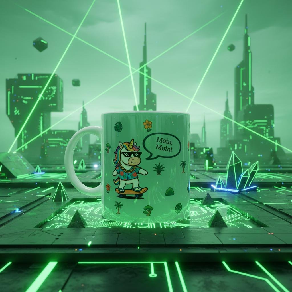 Tasse Cooles Einhorn Moin Moin – Bild 5