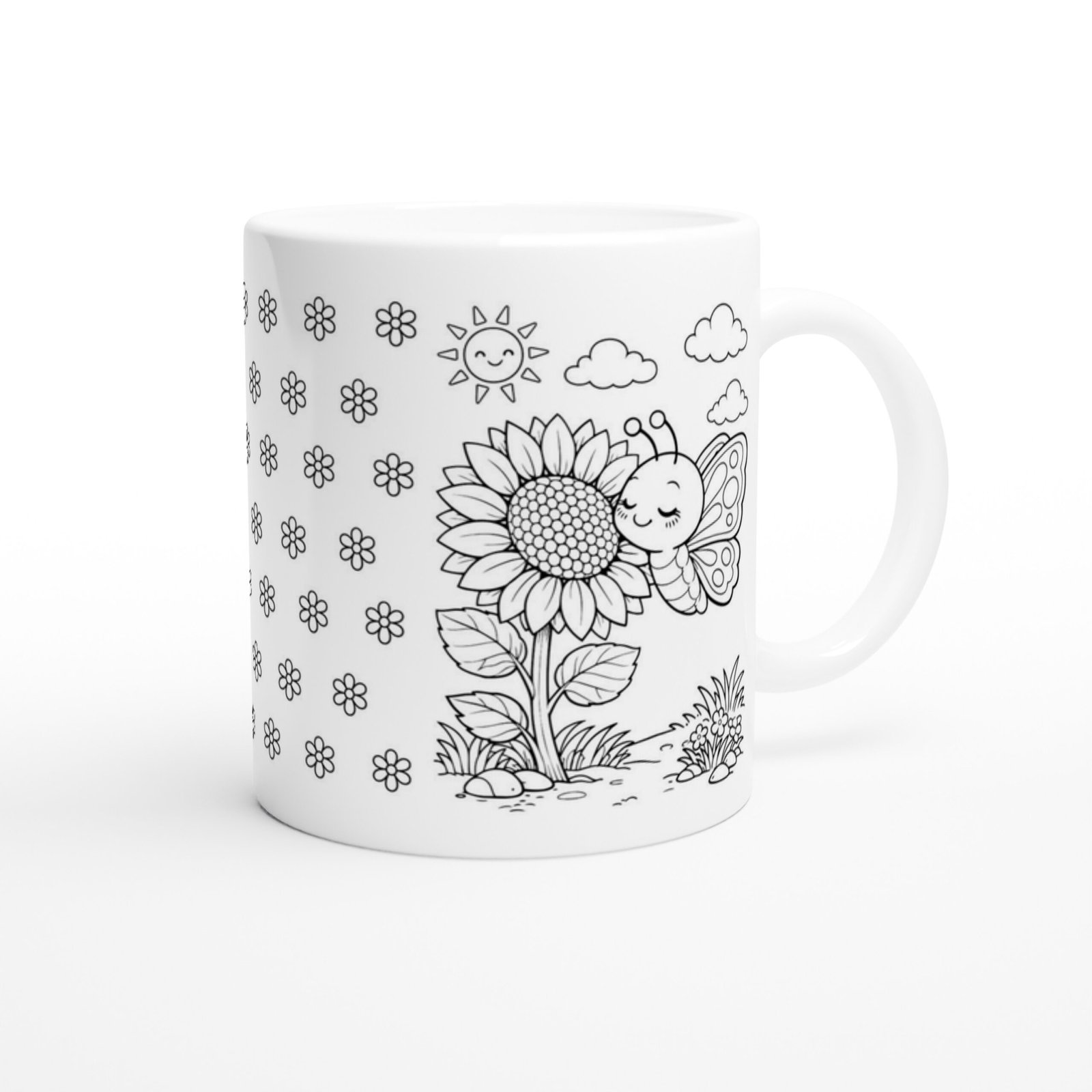 Ausmalbare Tasse Schmetterling – Bild 4